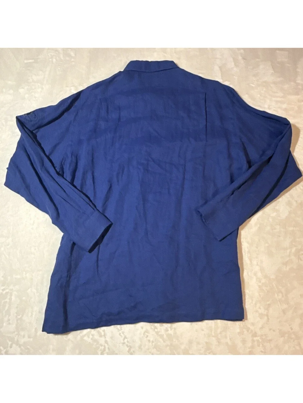 VTG Polo Golf Ralph Lauren Chambers LG Blue Shirt Linen Roaring Fork Club